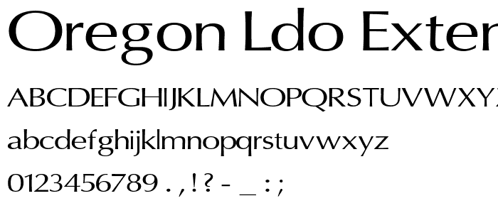 Oregon LDO Extended font